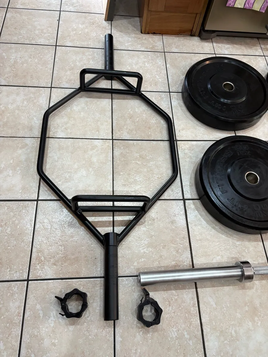 OLYMPIC 20KG HEX DEADLIFT + 7 FOOT BAR + WEIGHTS!! - Image 3