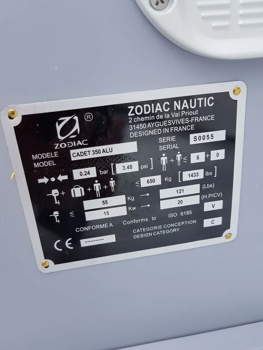 For sale: Little used: Zodiac Cadet ALU 350 - Image 4