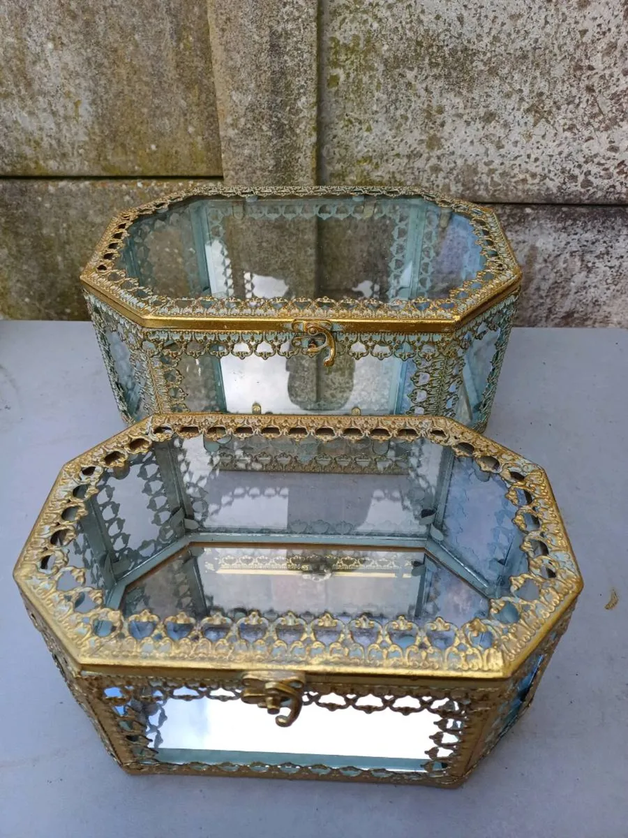 Antique Brass Jewellery Baskets - Image 1