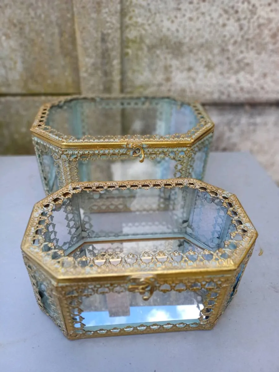 Antique Brass Jewellery Baskets - Image 4