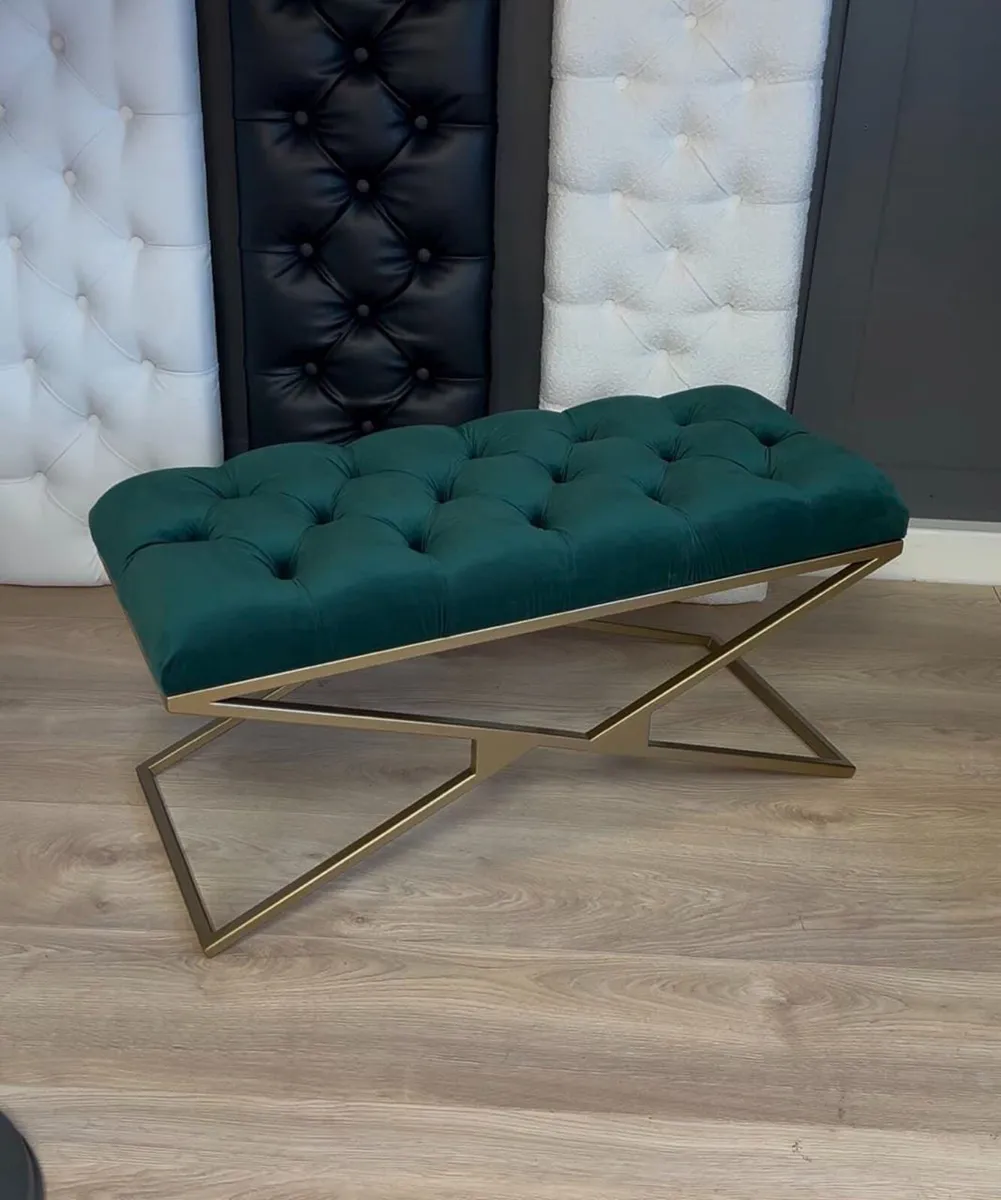 Metal frame bench 100x40cm - Image 3