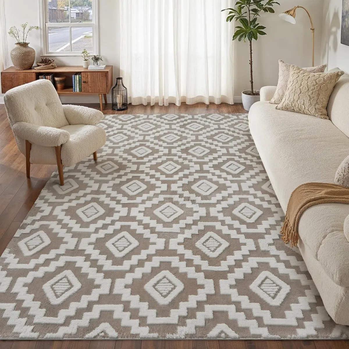 Living Room Area Rug 240x300 cm Machine Washable - Image 1