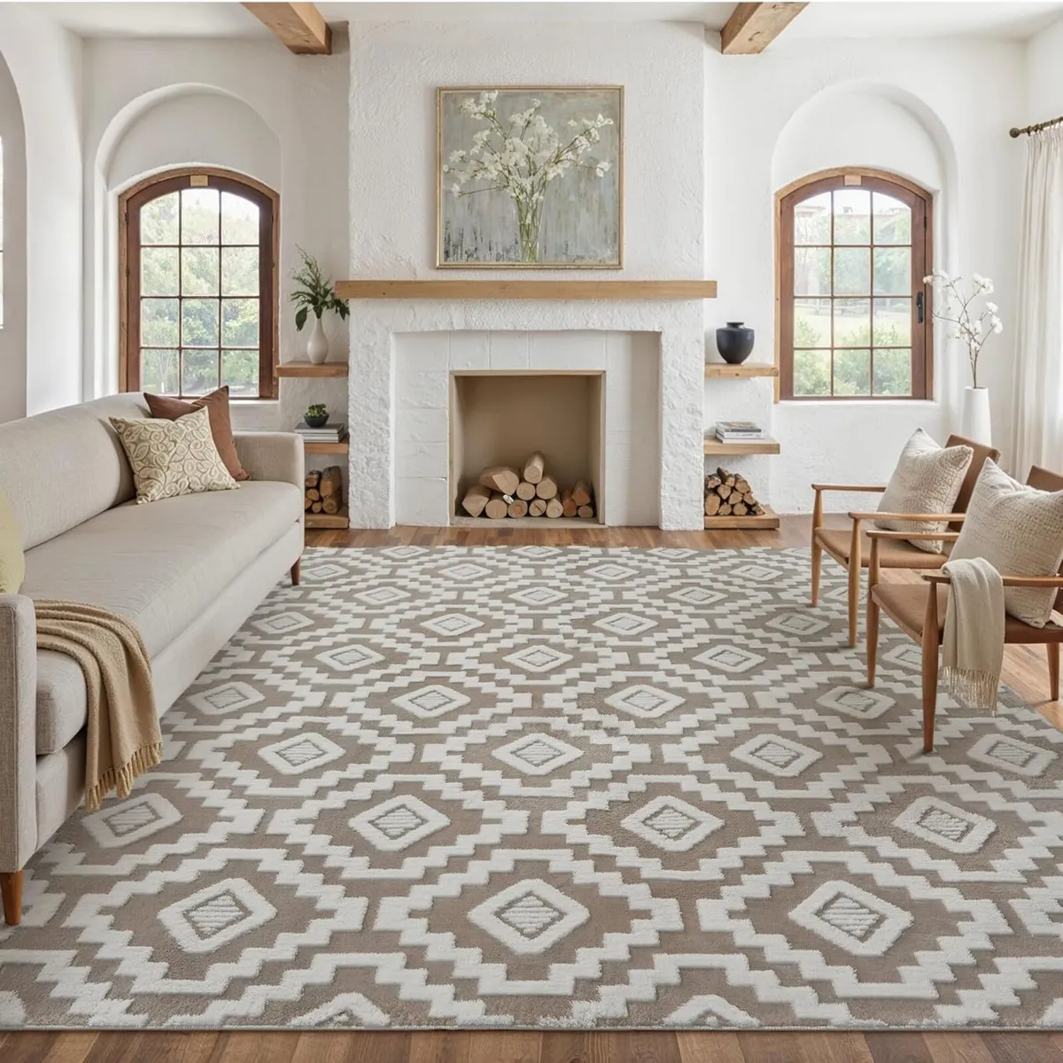 Living Room Area Rug 240x300 cm Machine Washable - Image 3