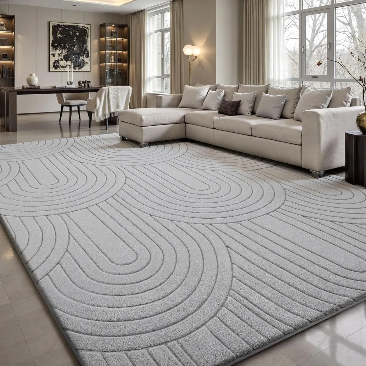 Rugs Living Room 200x300cm 3D Semicircular - Image 1