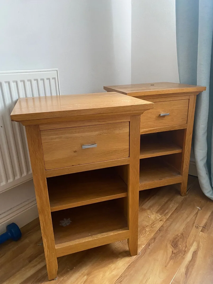 Oak Bedside Lockers - Image 1