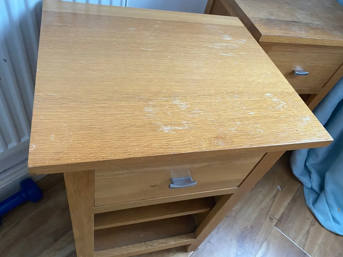 Oak Bedside Lockers - Image 3