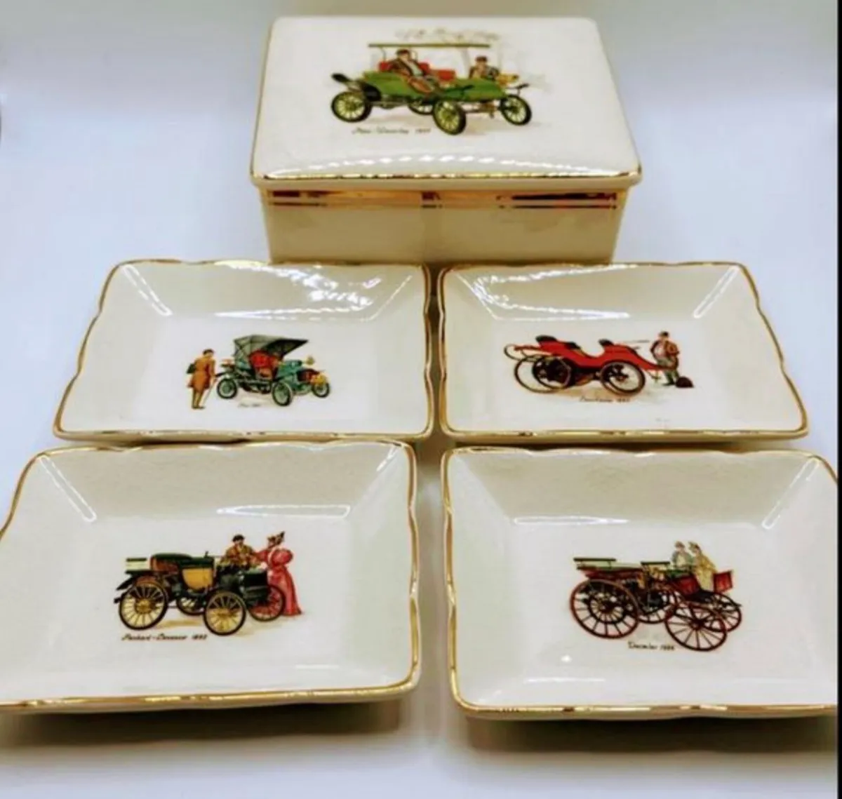 Vintage motor vehicle trinket dishes - Image 1