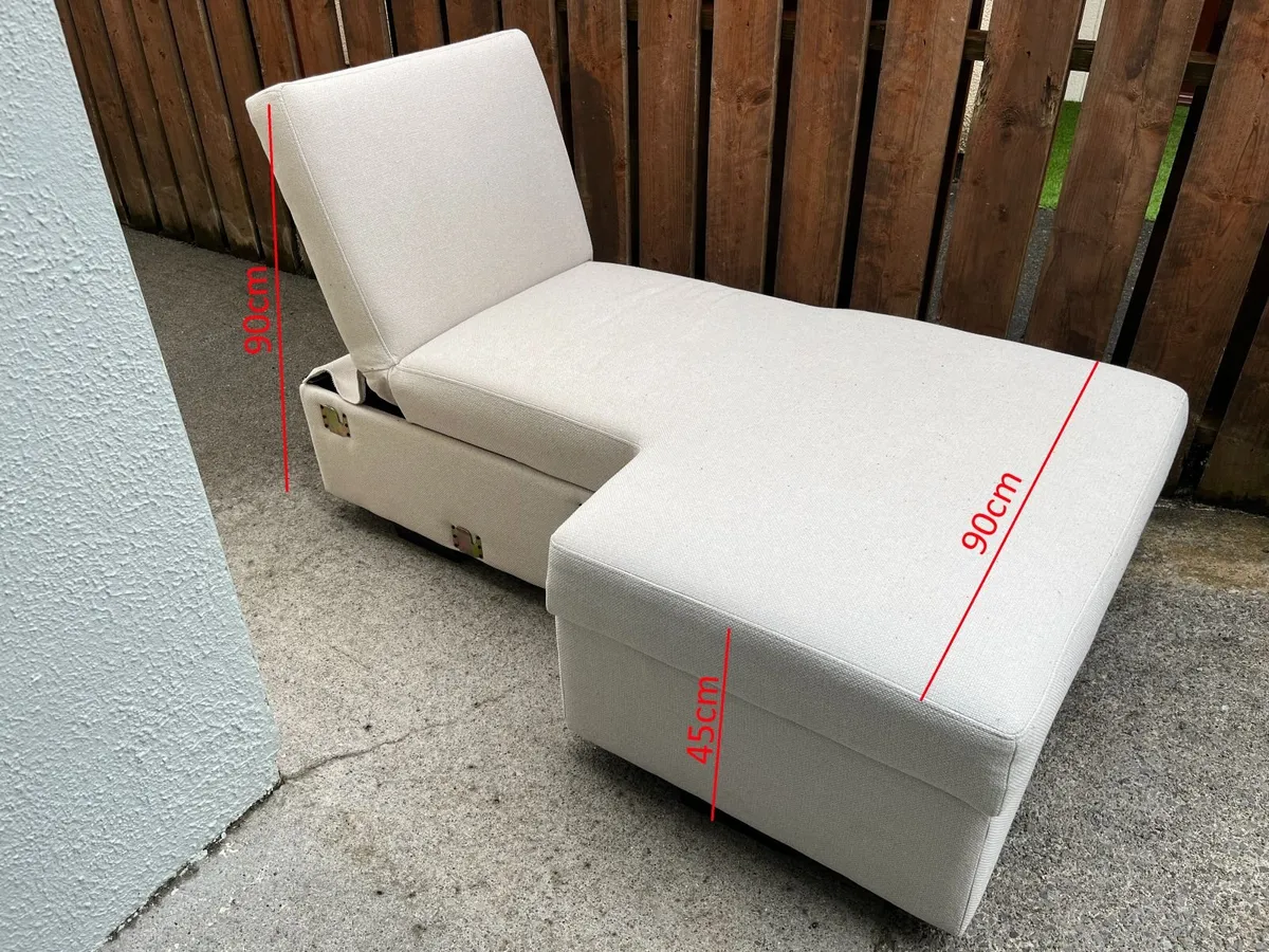 left chaise longue of sofa bed - Image 2