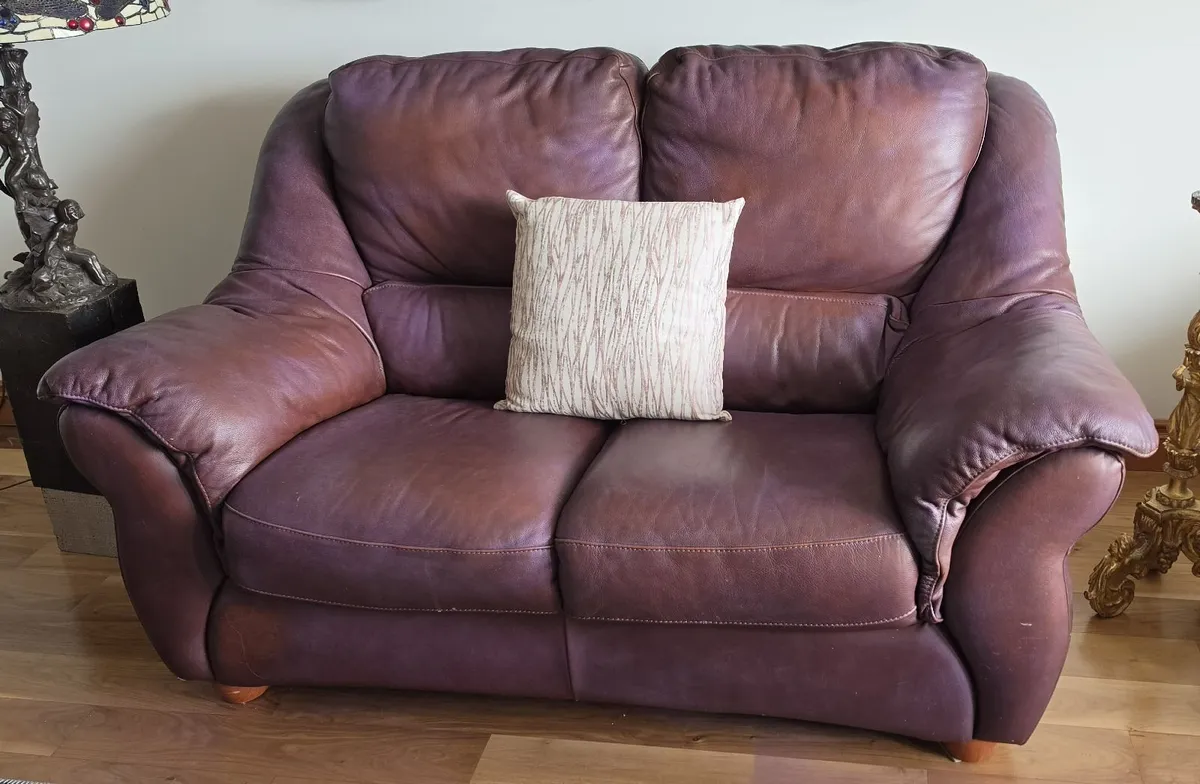 2 Seater Leather sofa - Image 2