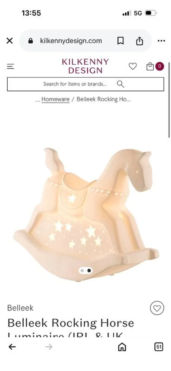 Beleek Rocking Horse Nightlight - Image 1