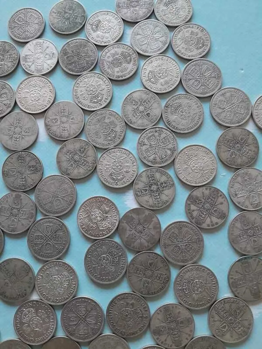 Silver 2 Shillings - Florins - George VI British silver - Image 3
