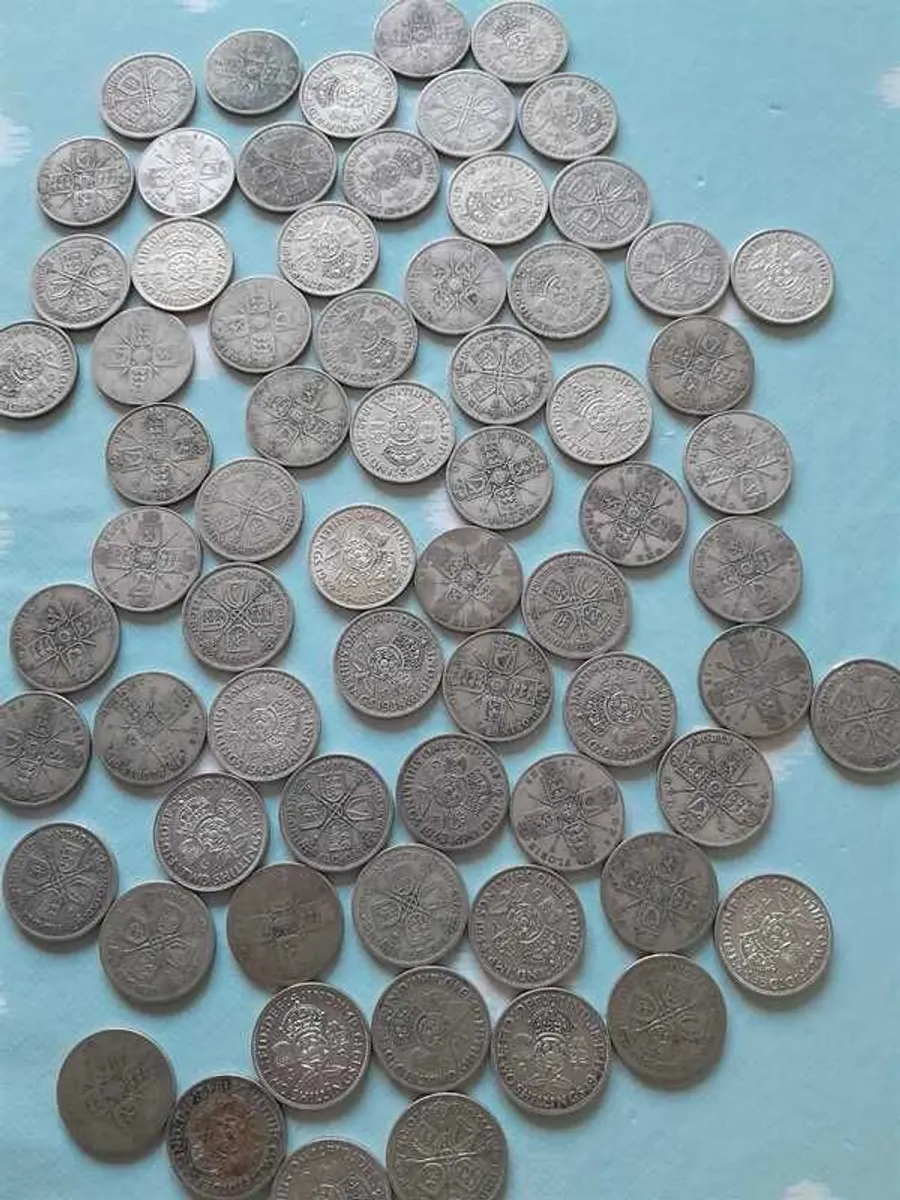 Silver 2 Shillings - Florins - George VI British silver - Image 4