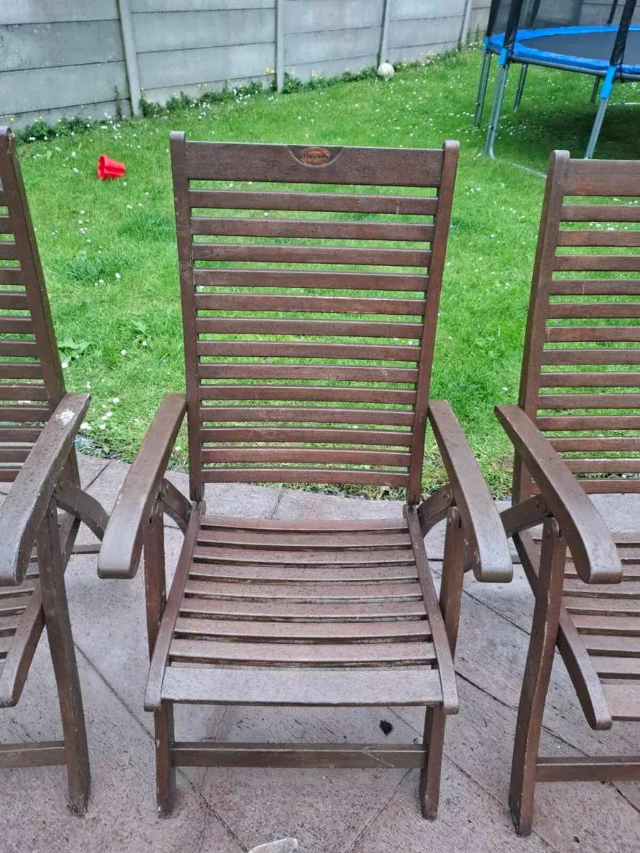 Garden furniture hardwood chairs - Image 4