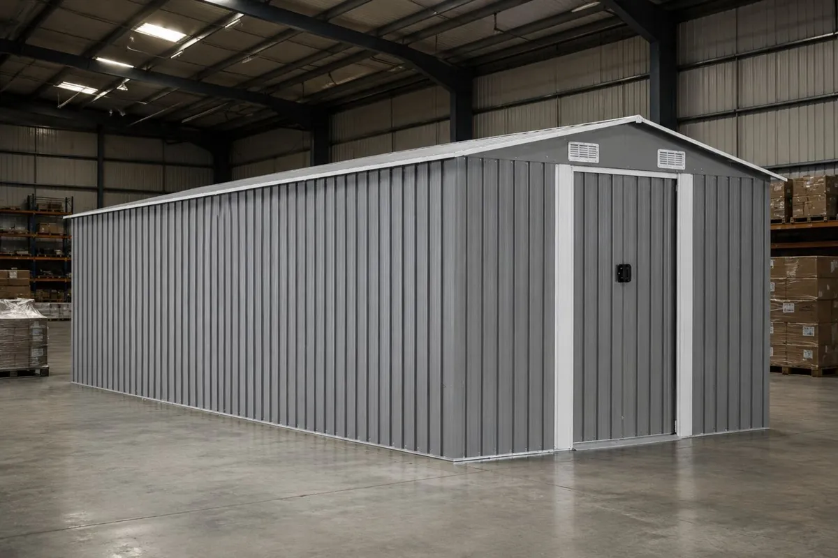PREMIUM LARGE METAL GARDEN SHED FREE DELIVERY - Image 1