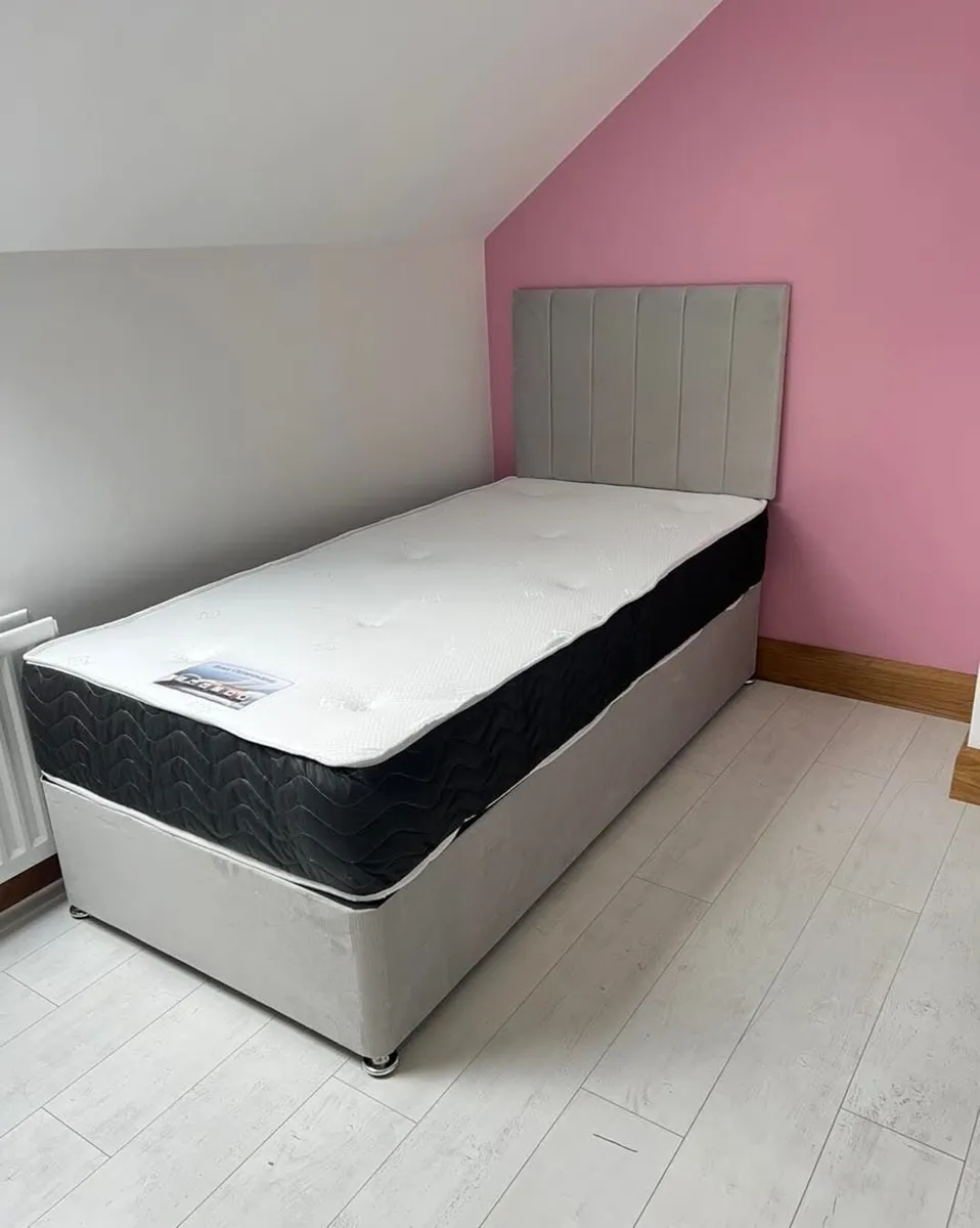Divan Double & King Size Bed Frame With Mattress - Image 3