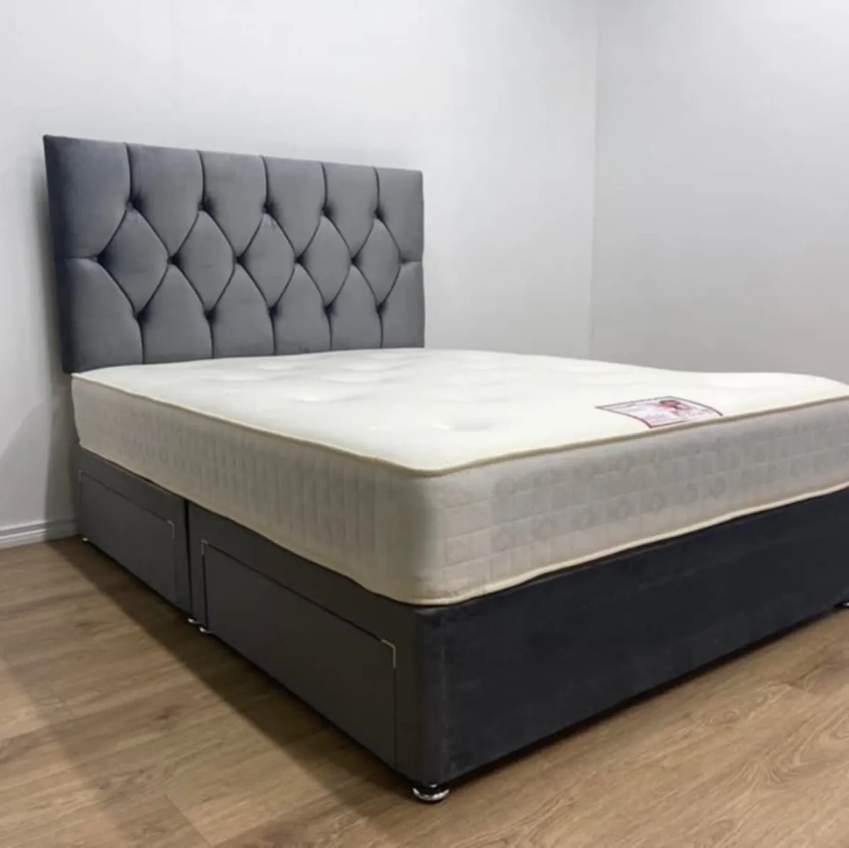 Divan Double & King Size Bed Frame With Mattress - Image 1