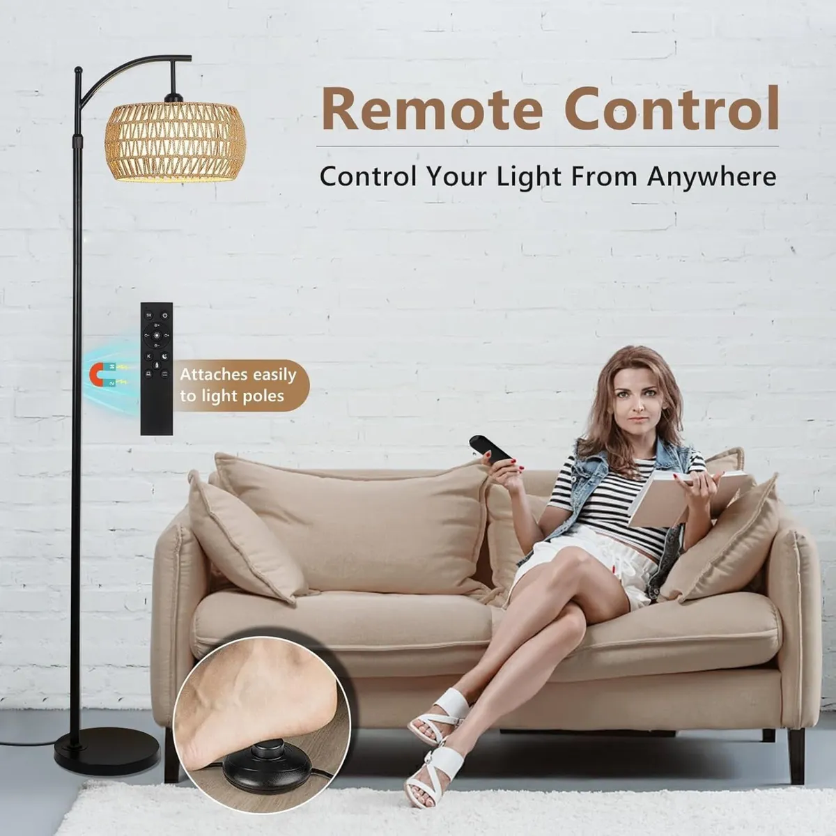 Arc Floor Lamp for Living Room Dimmable Lamps - Image 2