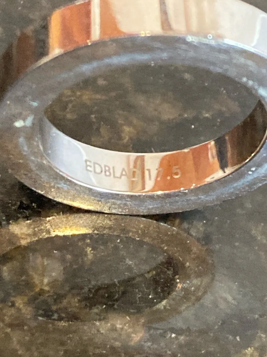 Edblad stainless steel designer ring 17.5 - Image 2