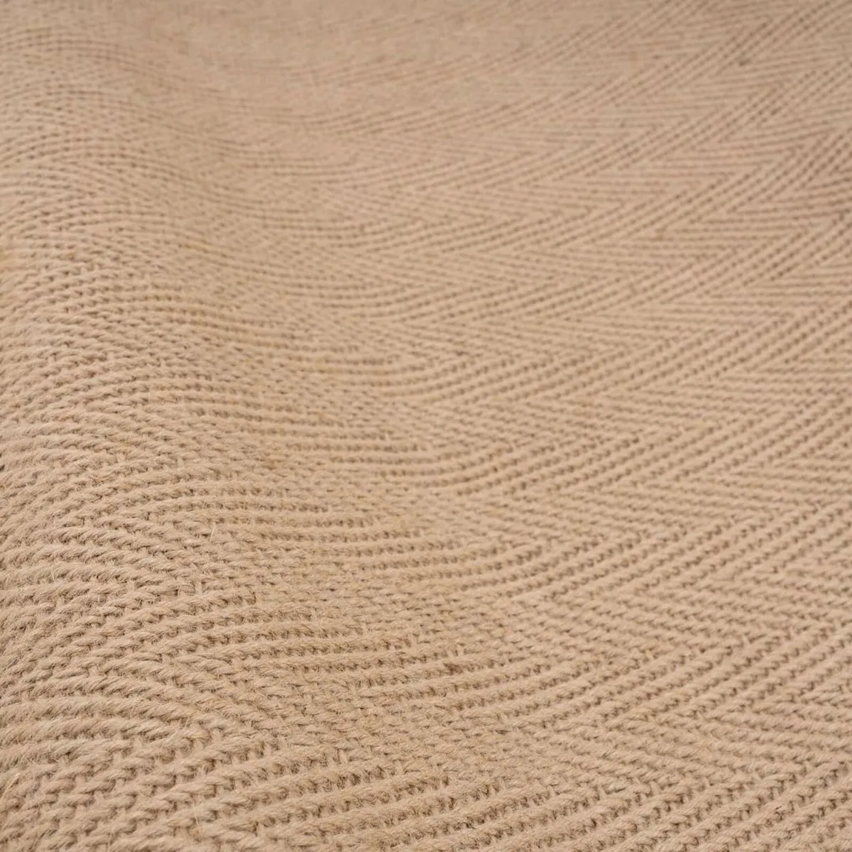 Natural Navy Blue Cotton Border Herringbone Non - Image 4