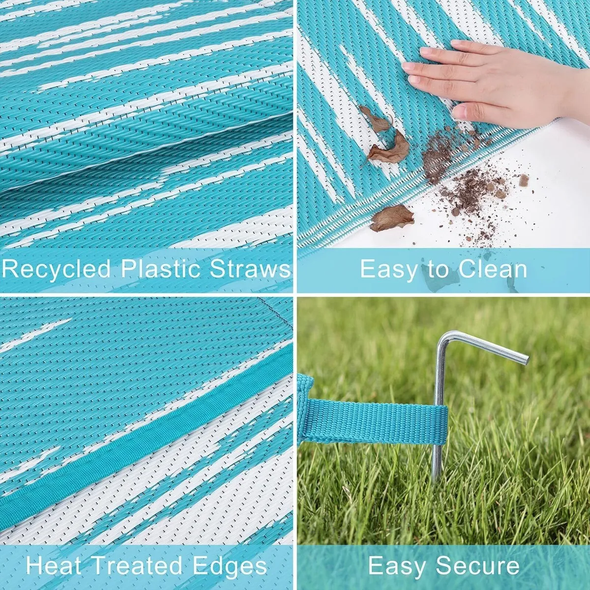 Outdoor Rug 270 x 360 cm Extra Large Garden Rugs - Image 3