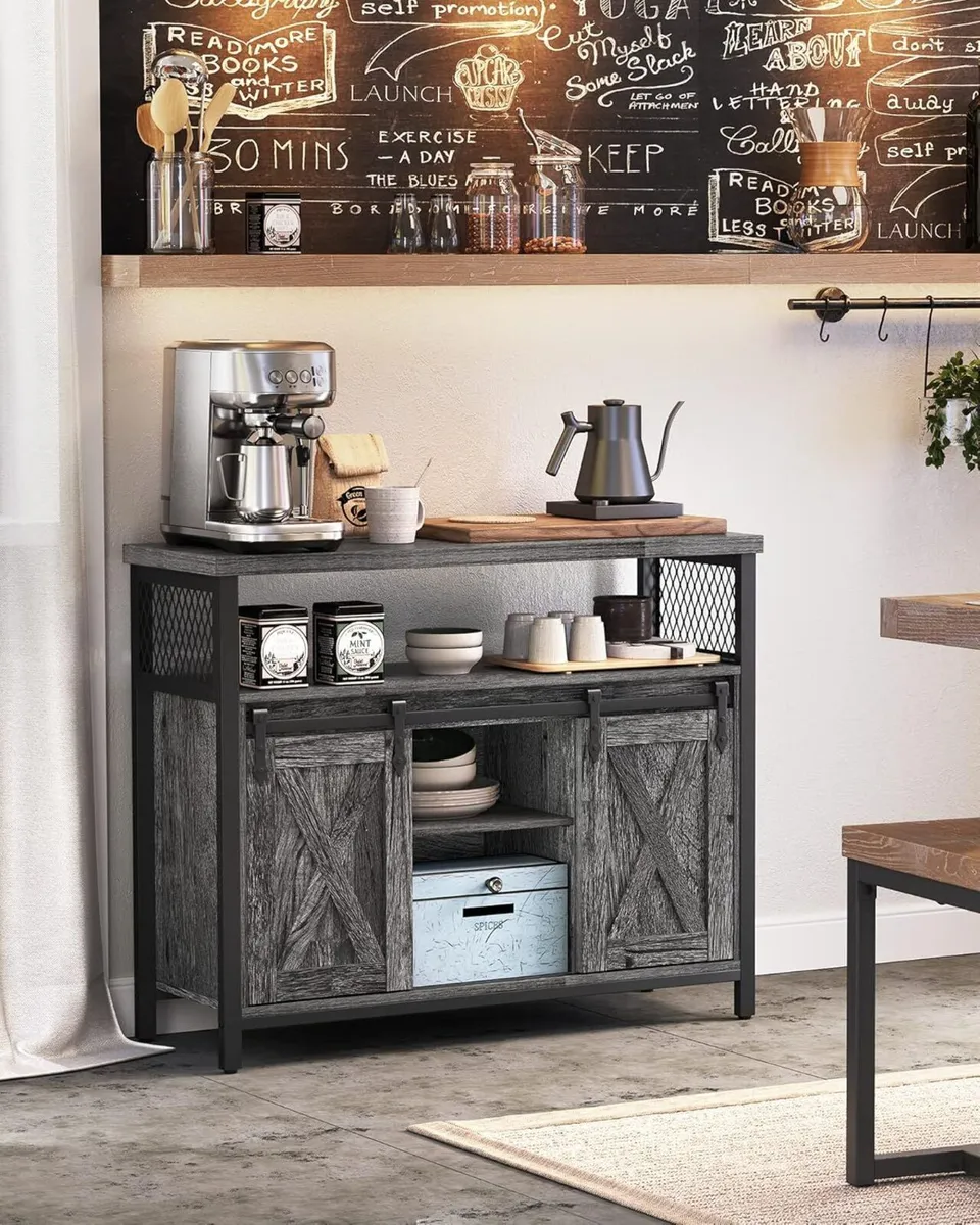 Sideboard Kitchen Cabinet Storage Cupboard with 2 - Image 2