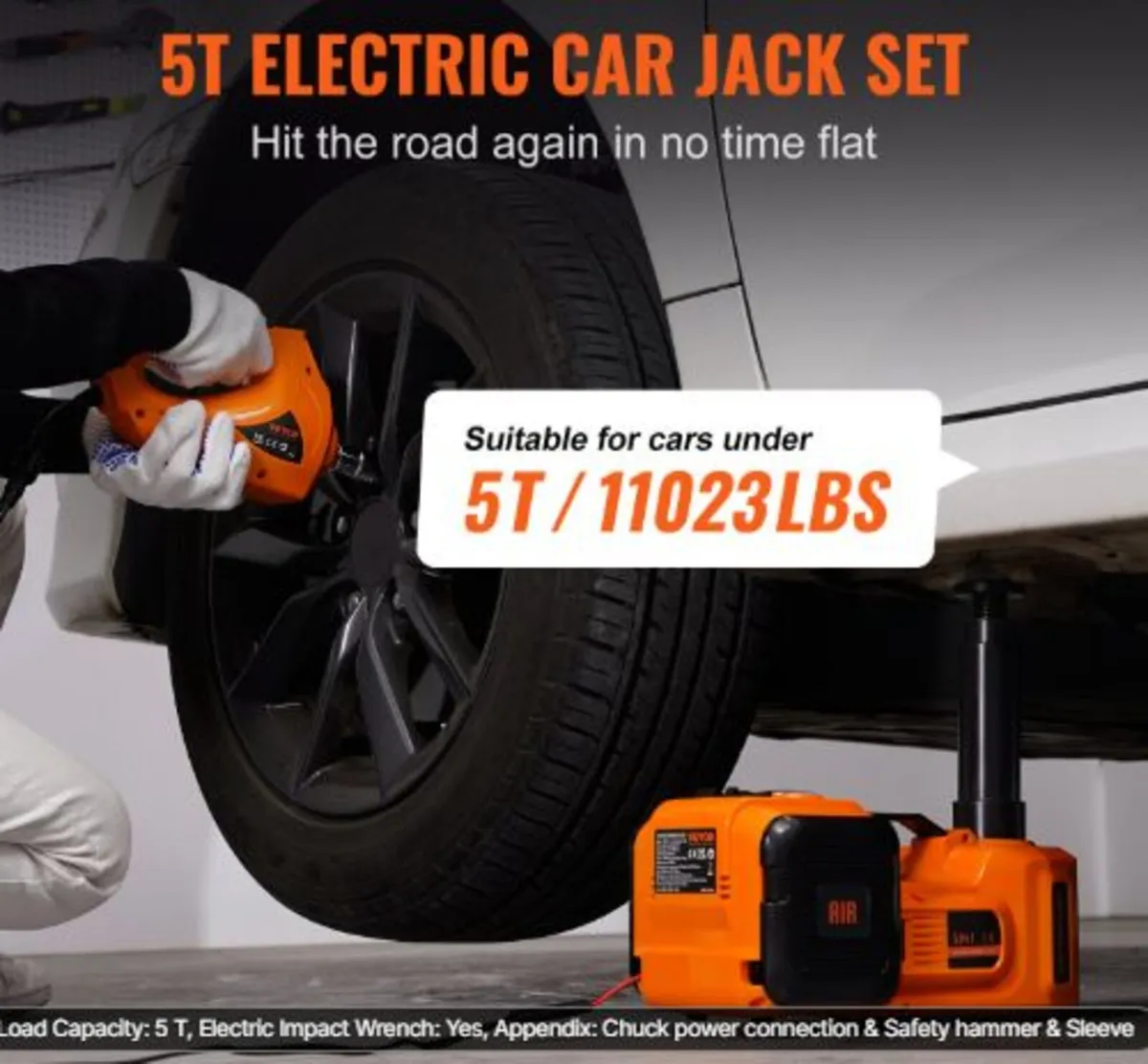 Electric Hydraulic Car Floor Jack 5 Ton 12V w - Image 3