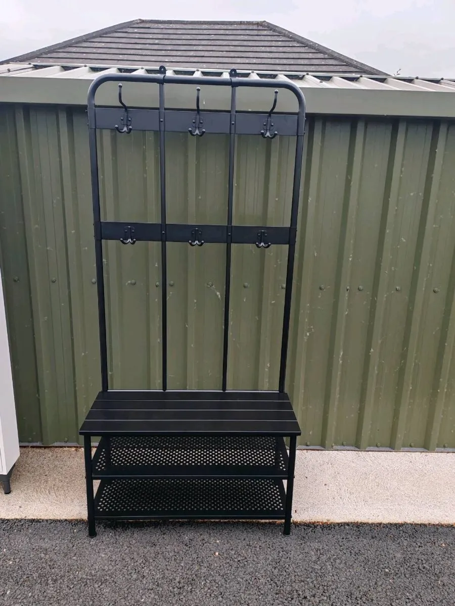 Coat rack and shoe stand unit - Image 1
