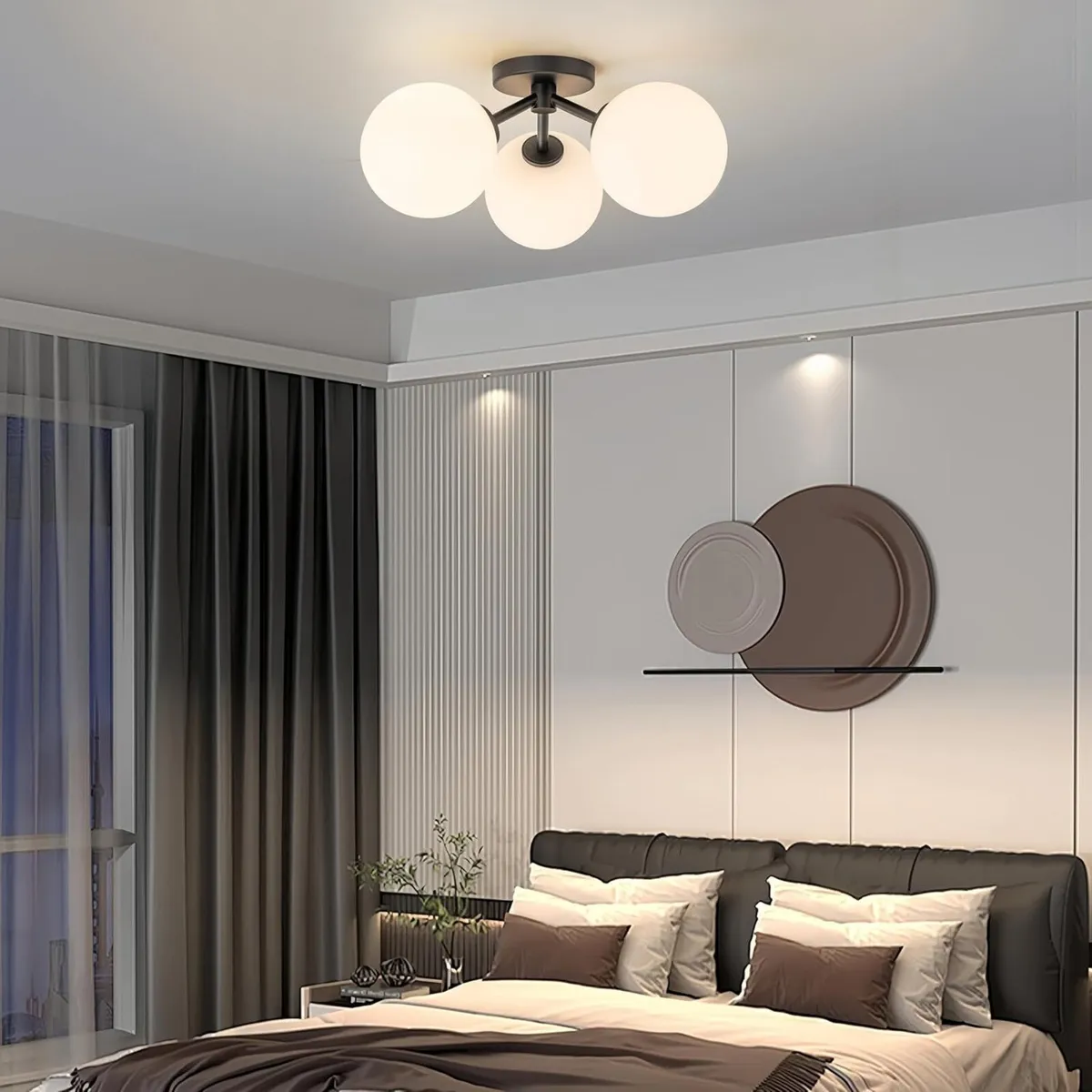 Modern Semi Flush Mount Ceiling Light Fixture - Image 3