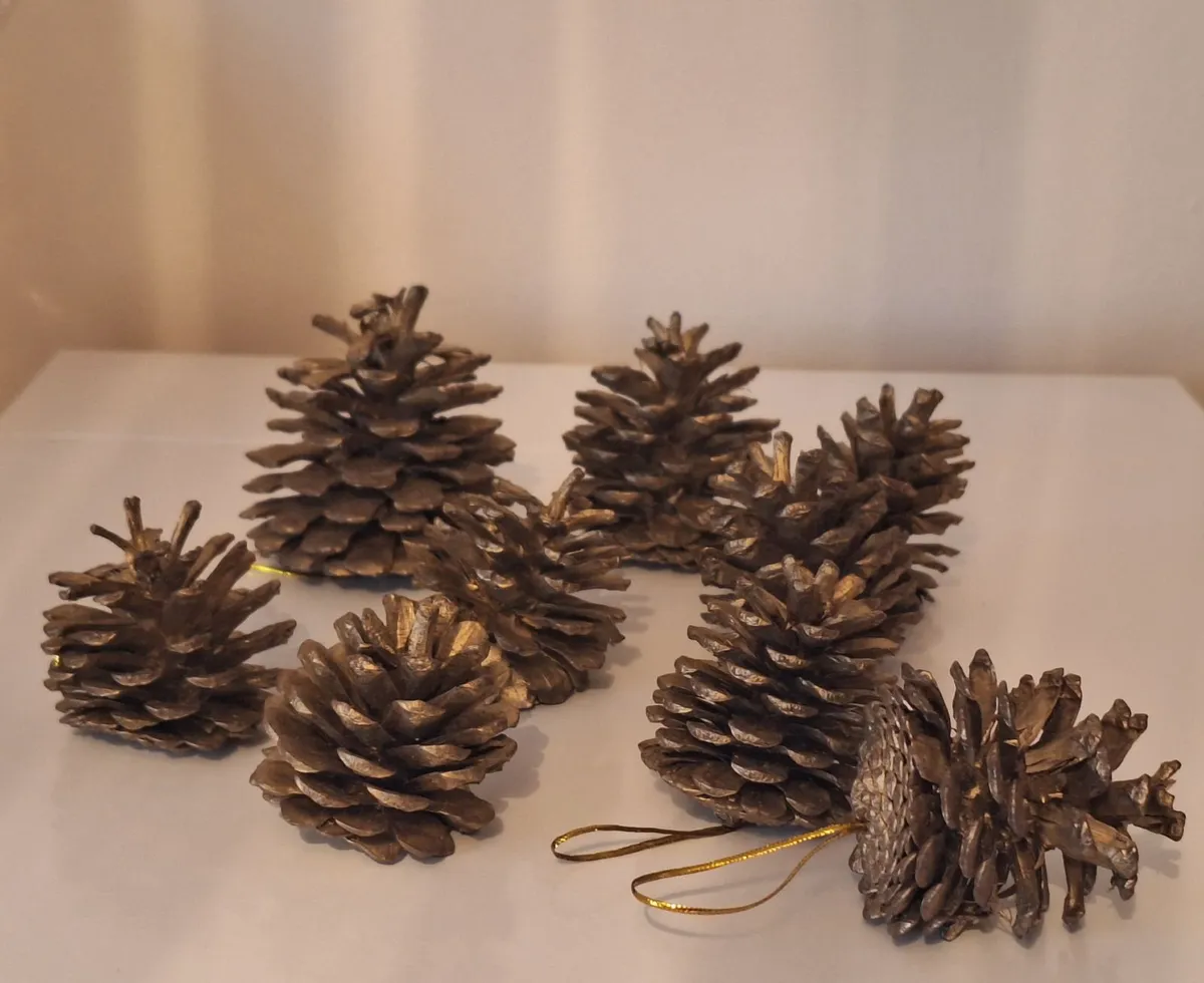 Set of Decorative Hanging Pine Cones - Image 3