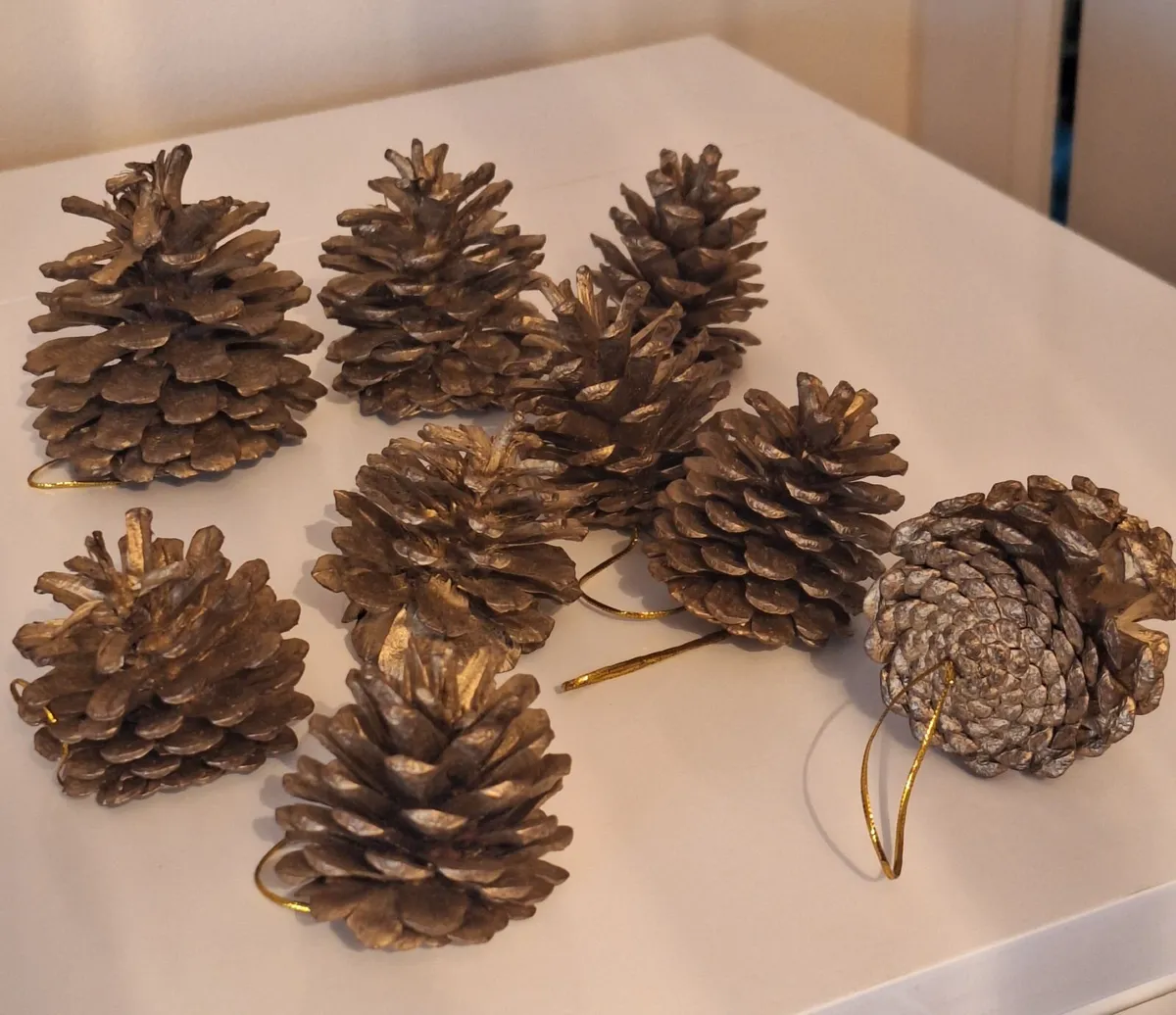 Set of Decorative Hanging Pine Cones - Image 4