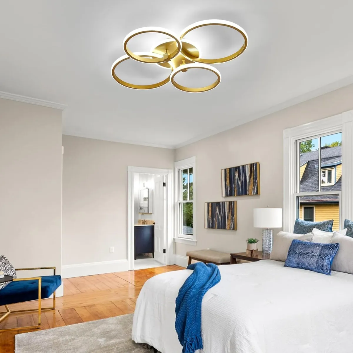 LED Ceiling Light Modern Gold Round Chandelier - Image 2