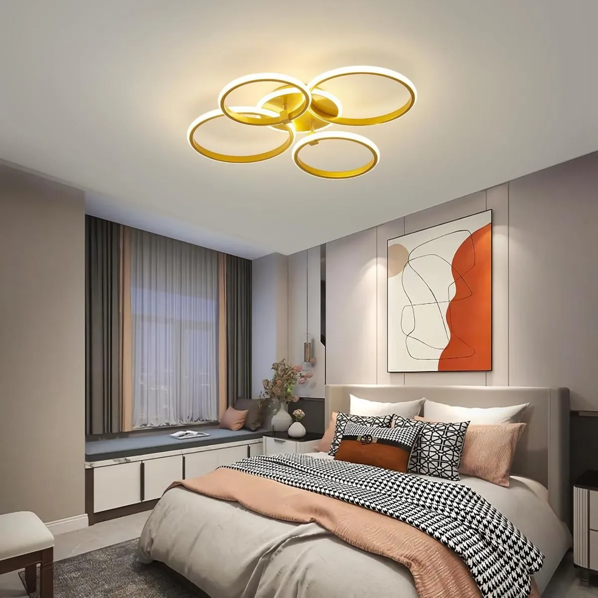 LED Ceiling Light Modern Gold Round Chandelier - Image 3
