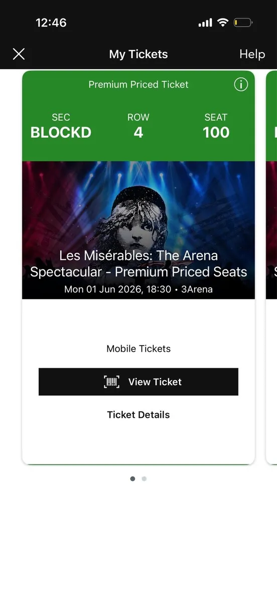 Les Miserables premium tickets