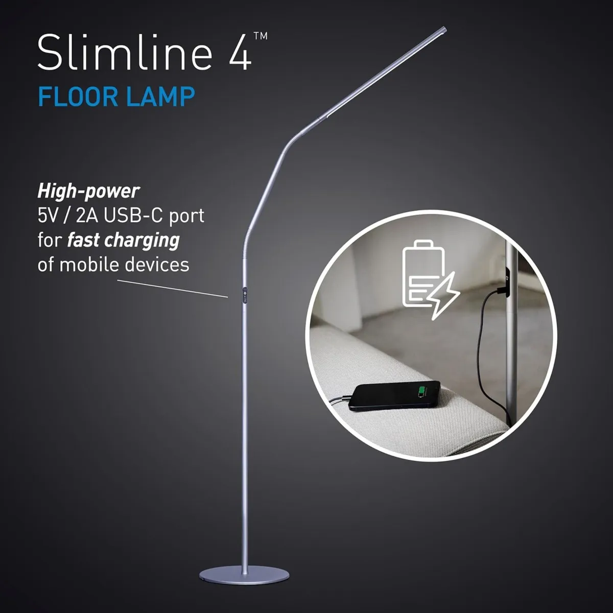 Slimline 4 LED Floor Lamp - 6 000K 3 200 Lux - Image 3
