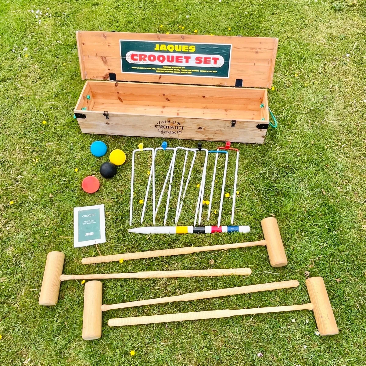 Vintage Jaques of London Hardwood Croquet Set - Image 1