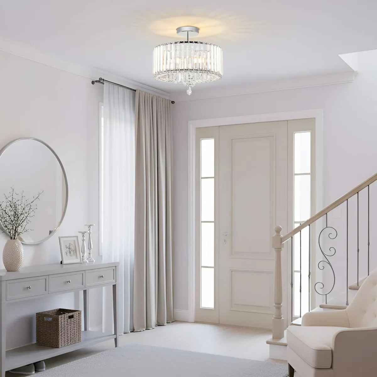Crystal Ceiling Lights 3-Light Modern Chandeliers - Image 3