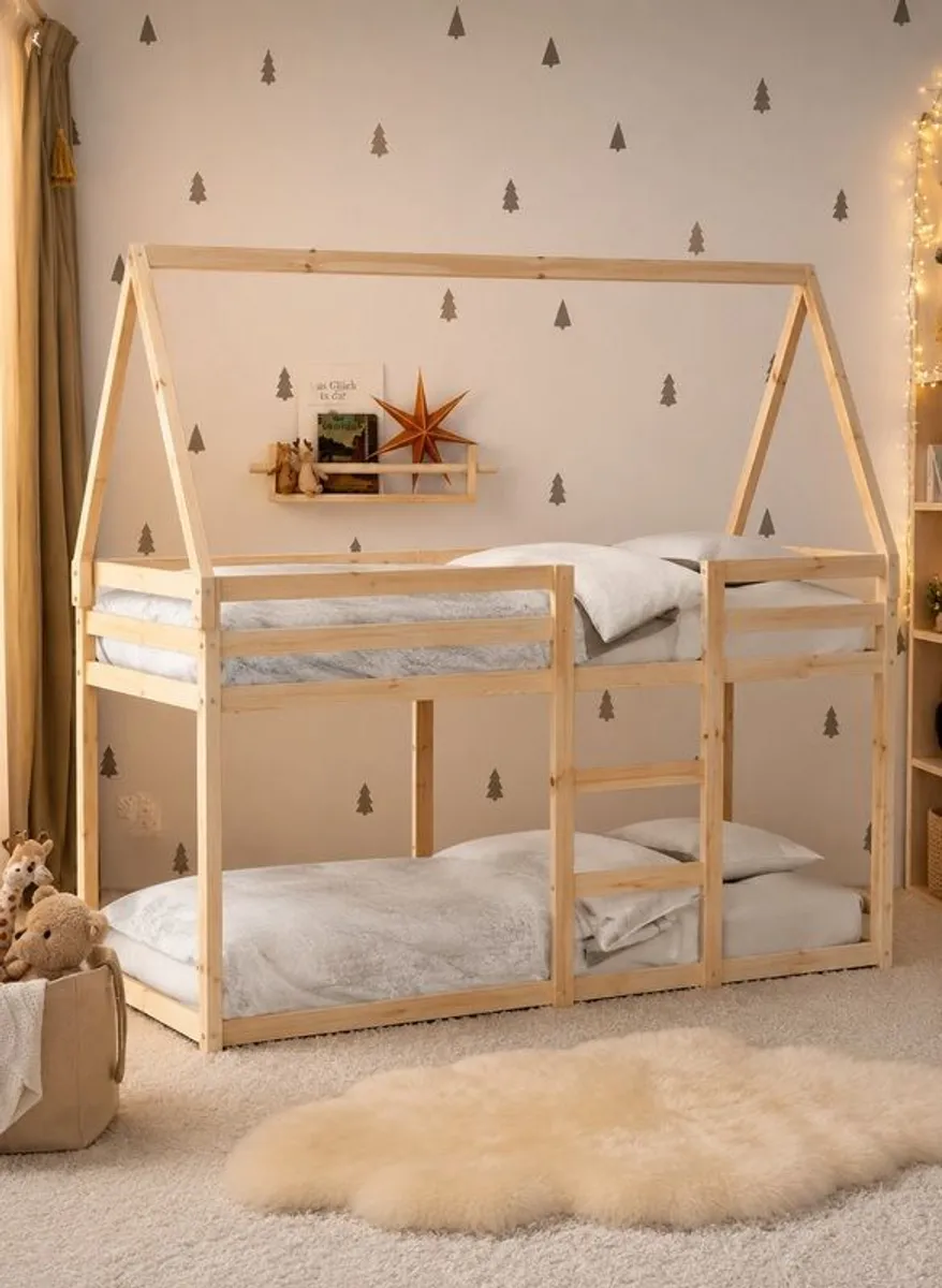 Kids Wooden Bunk Bed - Image 1