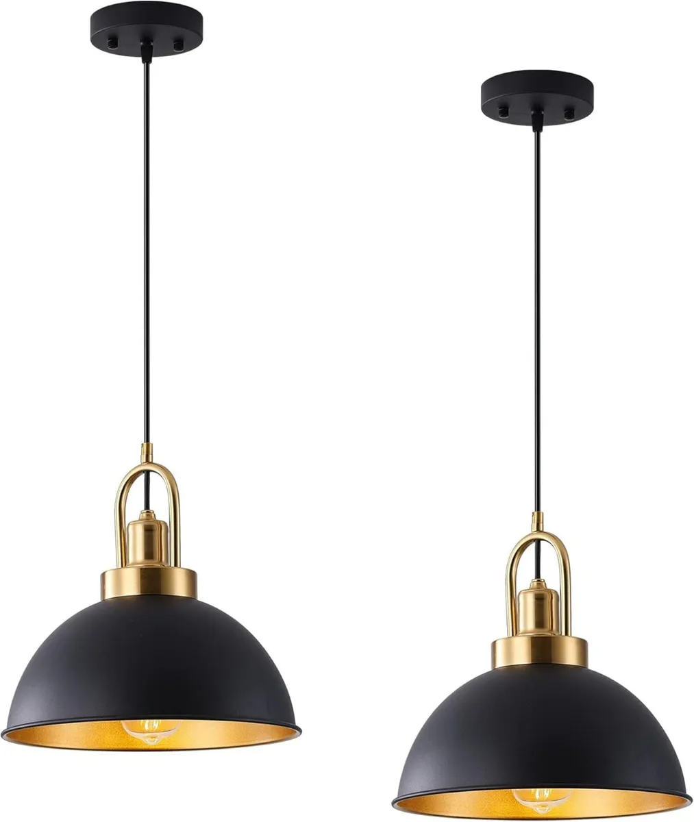 Black Pendant Ceiling Lights Kitchen Island with - Image 1