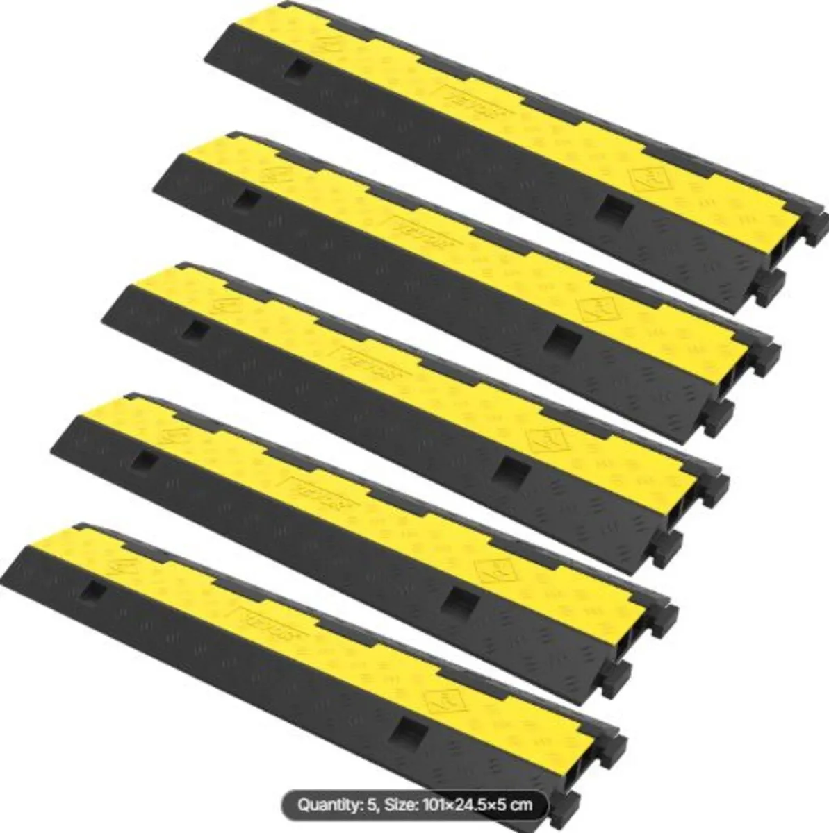Cable Protector Ramp 101x24.5x5cm,5 Packs 2Channel - Image 1