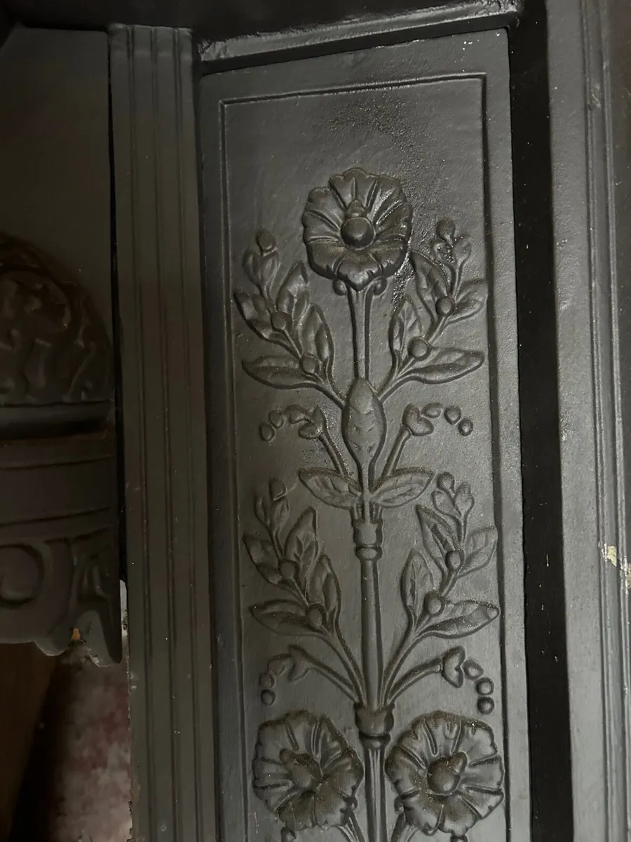 Cast Iron Fireplace Surround &Matching Mirror - Image 3