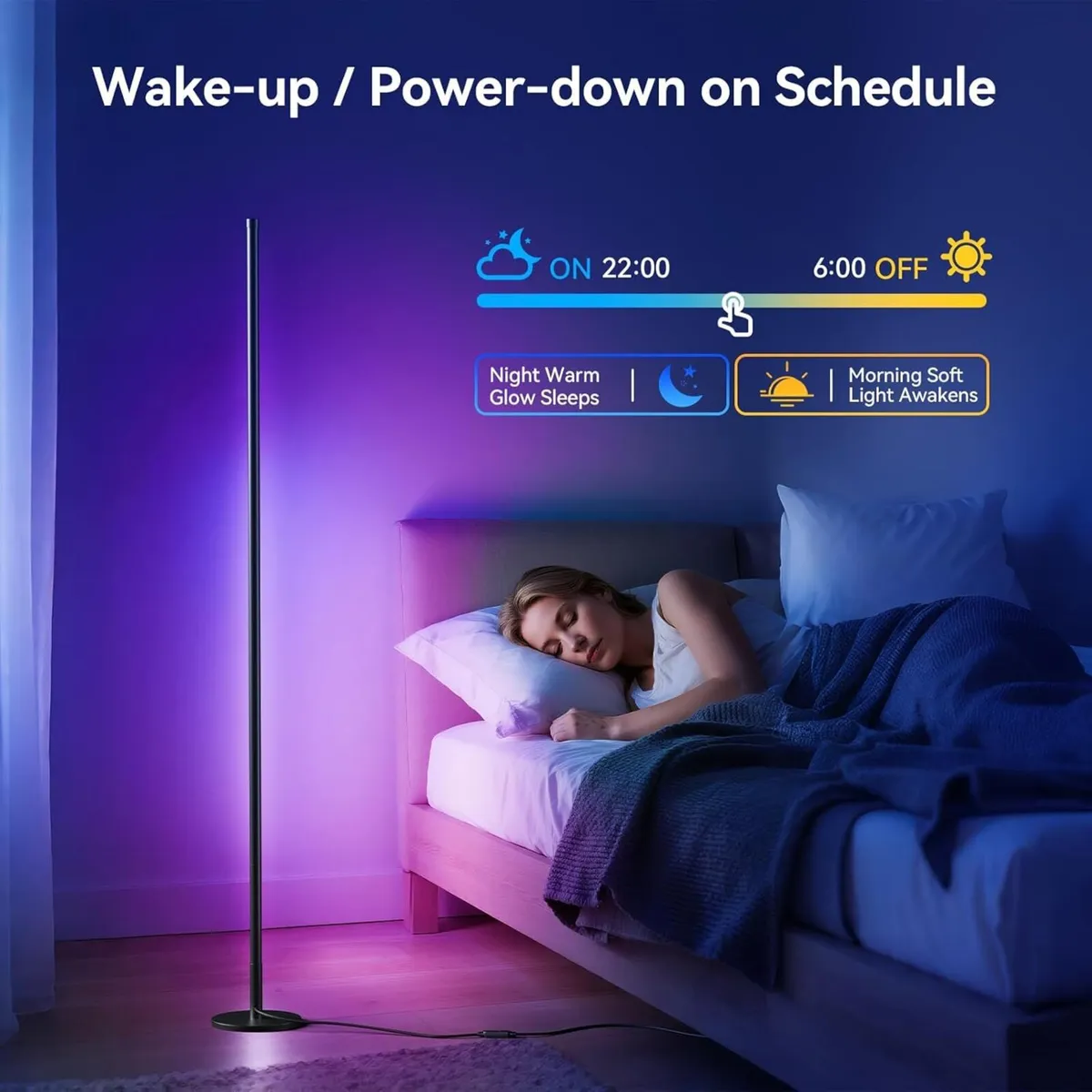 2 Pack Smart LED Floor Lamp RGB Color Changing - Image 4