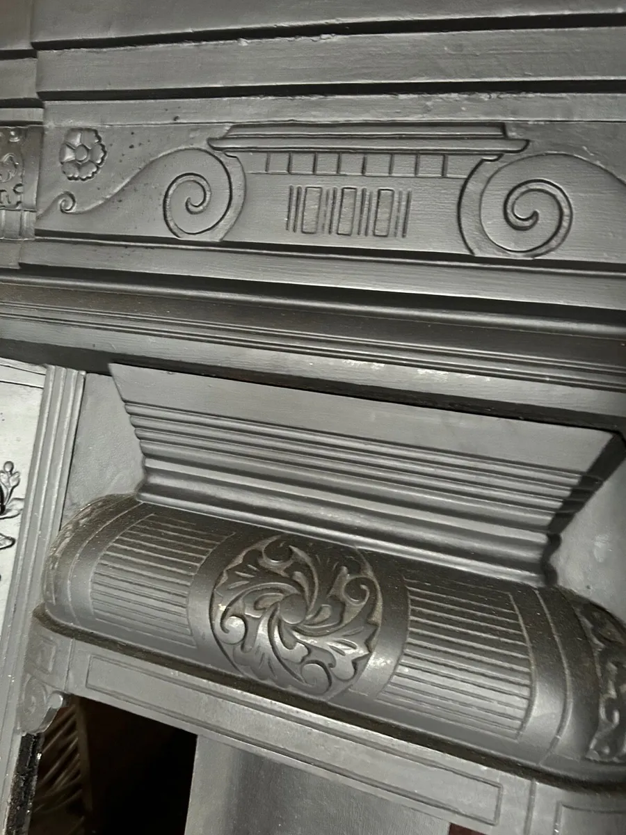 Cast Iron Fireplace Surround &Matching Mirror - Image 4