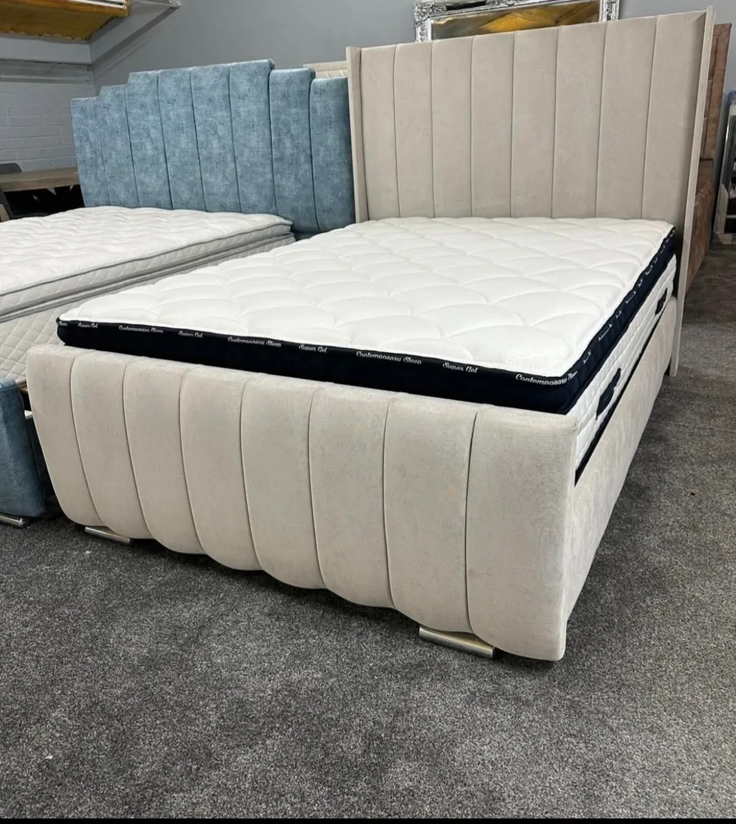 Double & King Size Bed Frame With Mattress - Image 2
