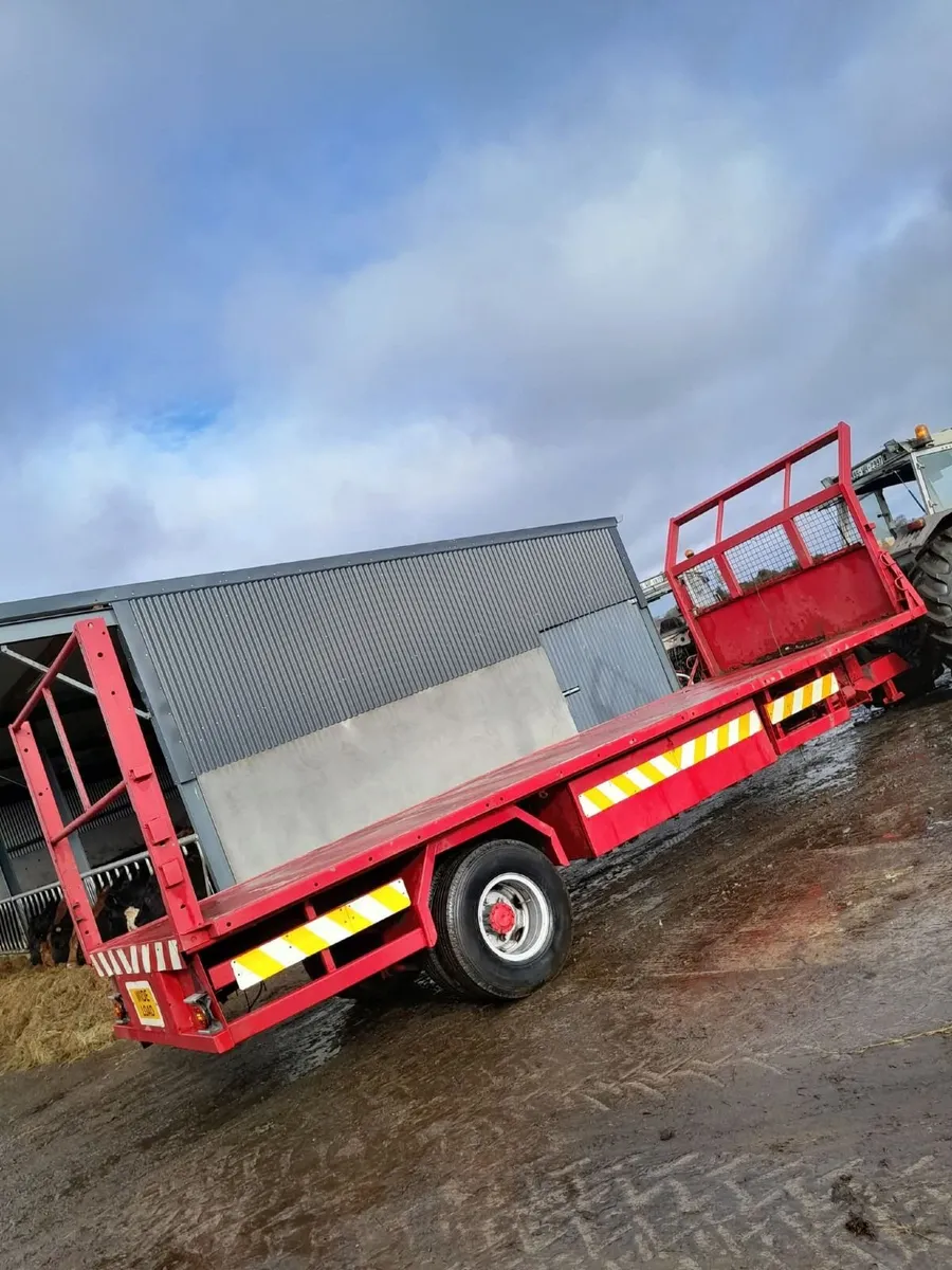 20ft Bale Trailer and Hay Bob Rake - Image 1