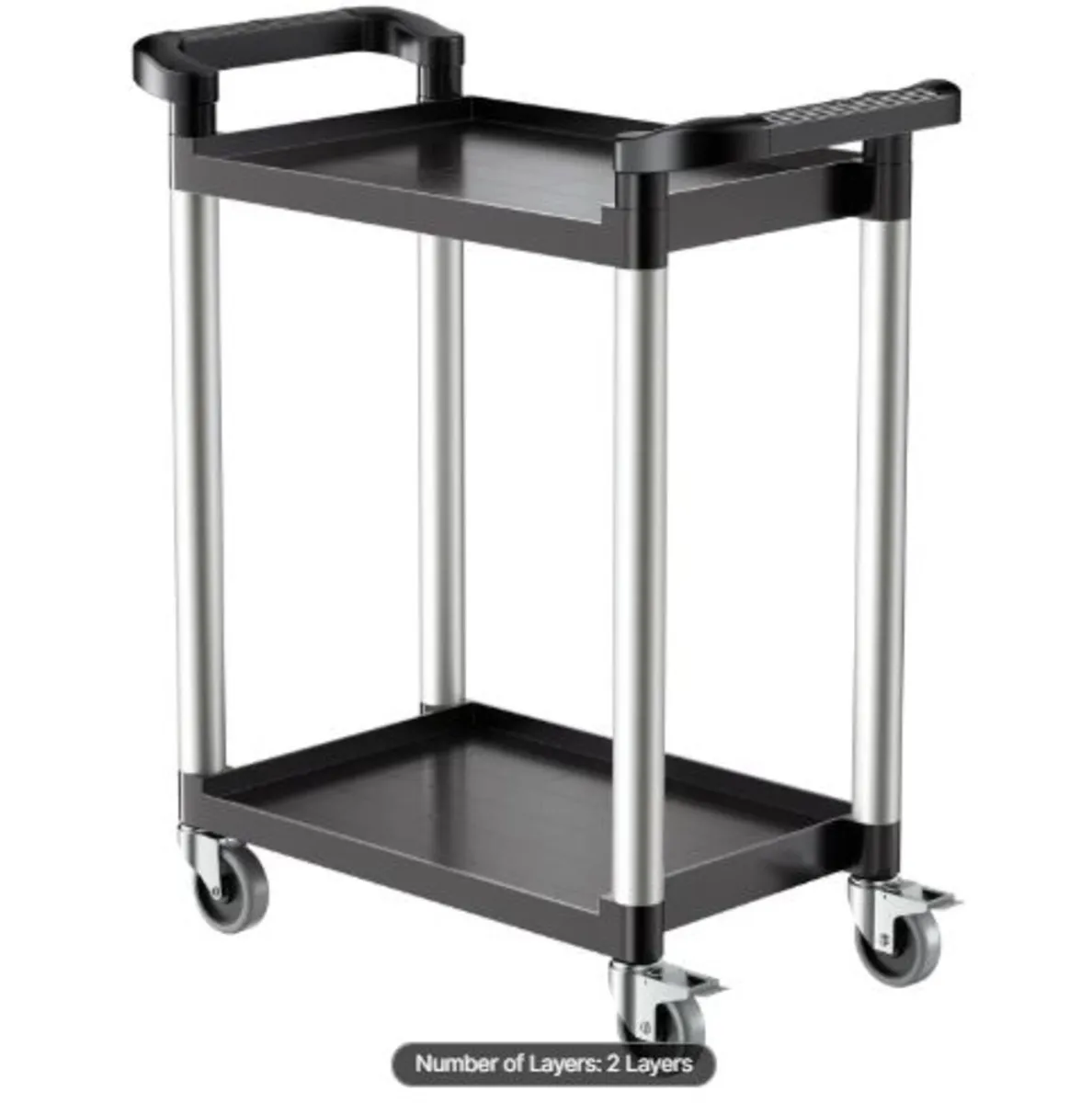 Utility Cart,300 lbs Load Capacity, 2-tier Utility - Image 1