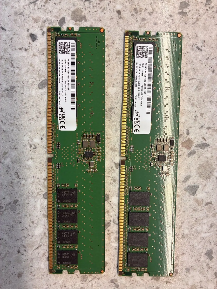 Micron DDR5 UDIMM RAM PC5-5600B 32Gb