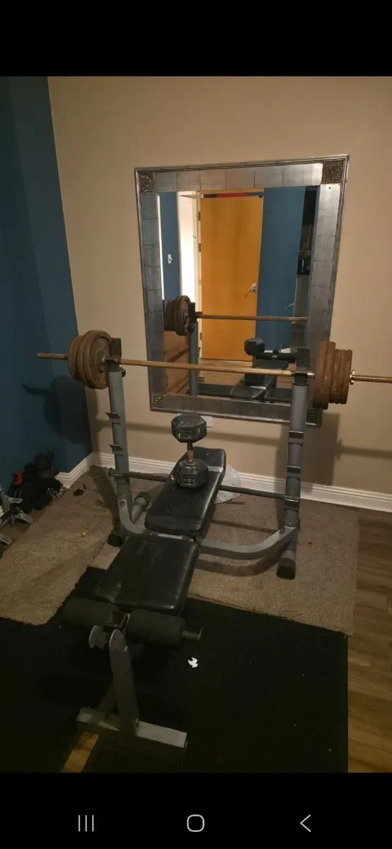 Sprzedam lawke i obciazenie 70 kg - Image 1