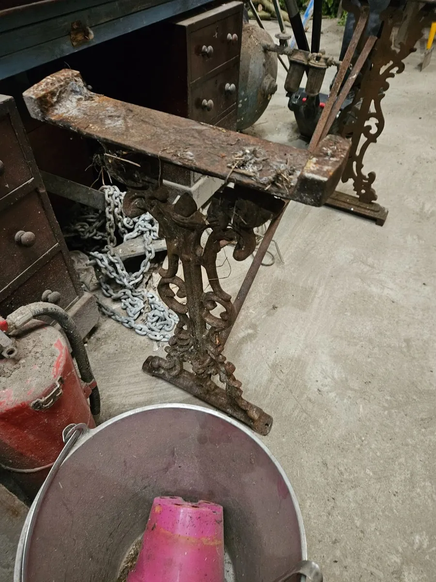 Vintage Cast Iron Table Base - Image 3