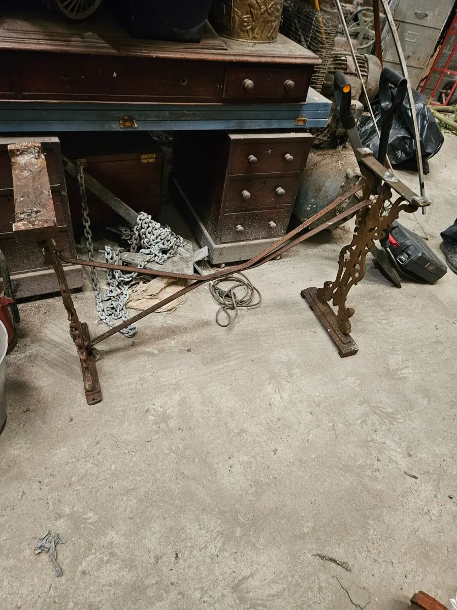 Vintage Cast Iron Table Base - Image 1