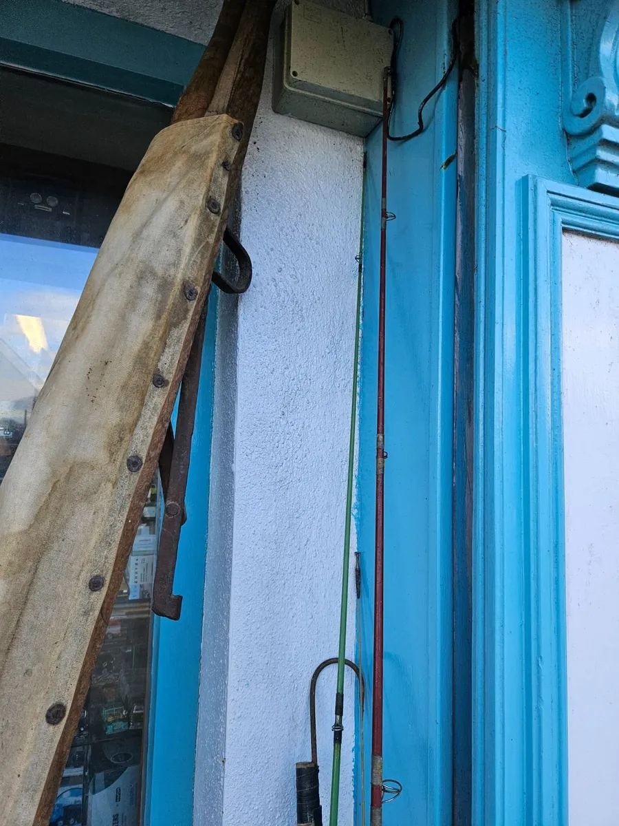 Vintage Fishing Rods and Gaff Hook - Image 3